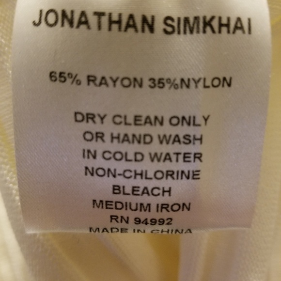 Off White Jonathan Simkhai stretch pencil Skirt - Picture 4 of 6